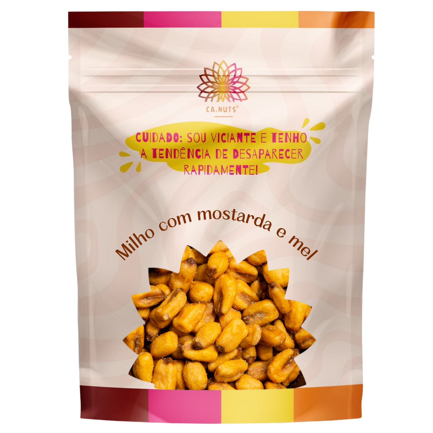 Milho Mostarda e Mel Crocante e Saboroso Ca.Nuts | Marca Ca.Nuts | Qualidade e Sabor