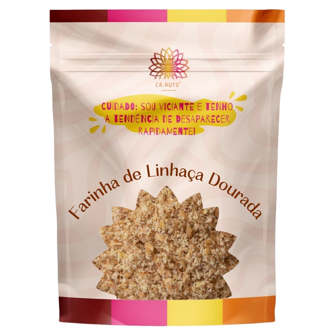 Farinha de Linhaça Dourada Crua Ca.Nuts Rico em Fibras