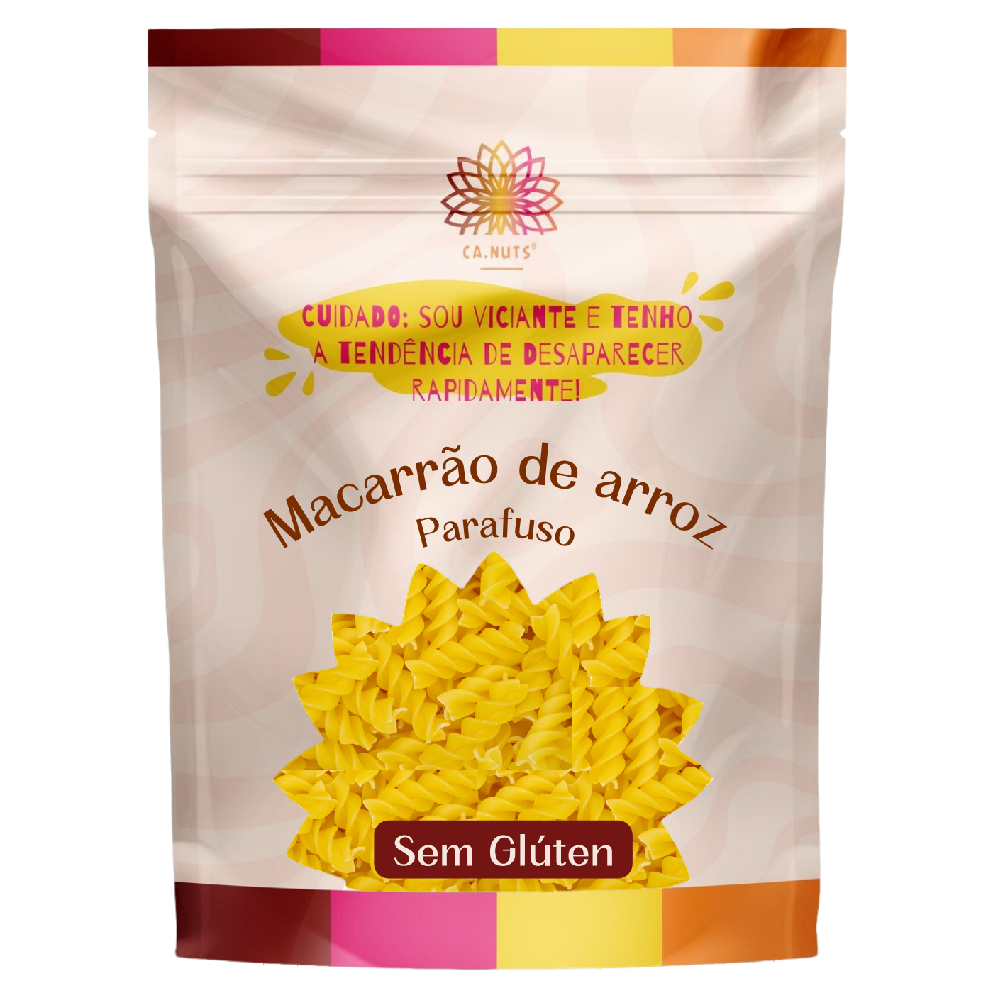 Macarrão de Arroz Parafuso Sem Glúten Premium Ca.Nuts