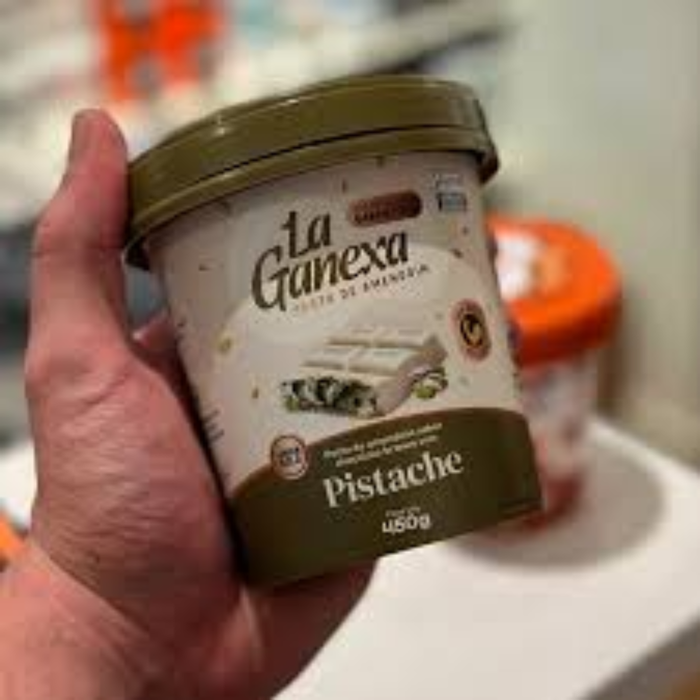 La Ganeixa Creamy White Chocolate and Pistachio Peanut Butter 450g