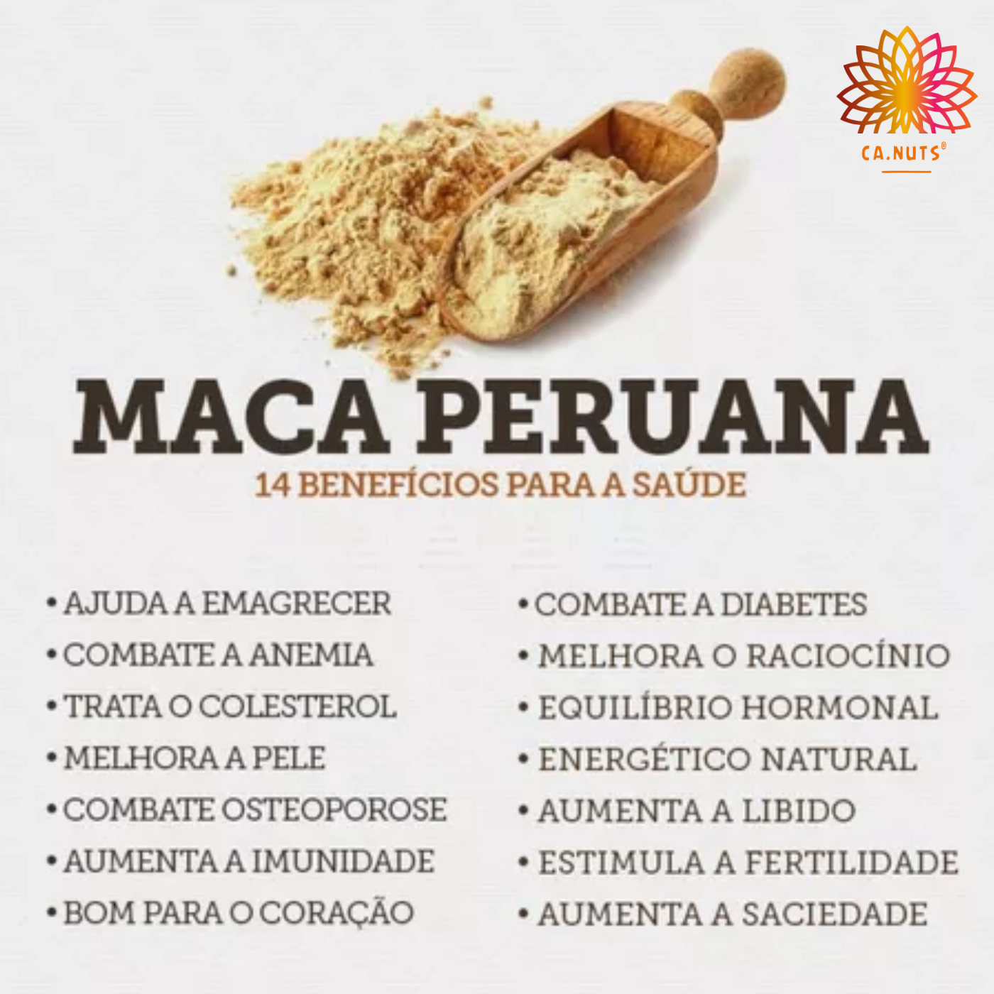 Maca Peruana em Pó Premium Importada Ca.Nuts