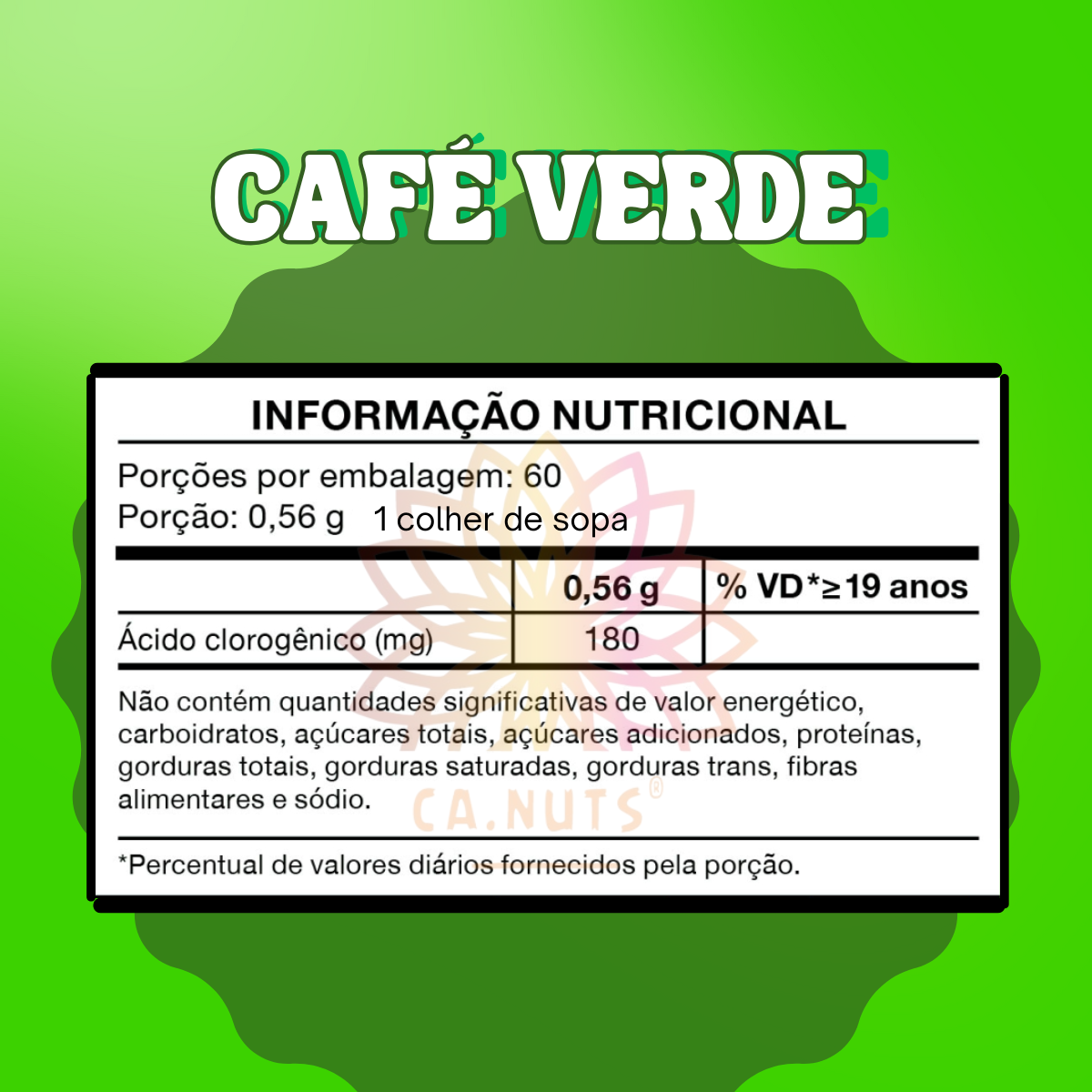 café verde em pó