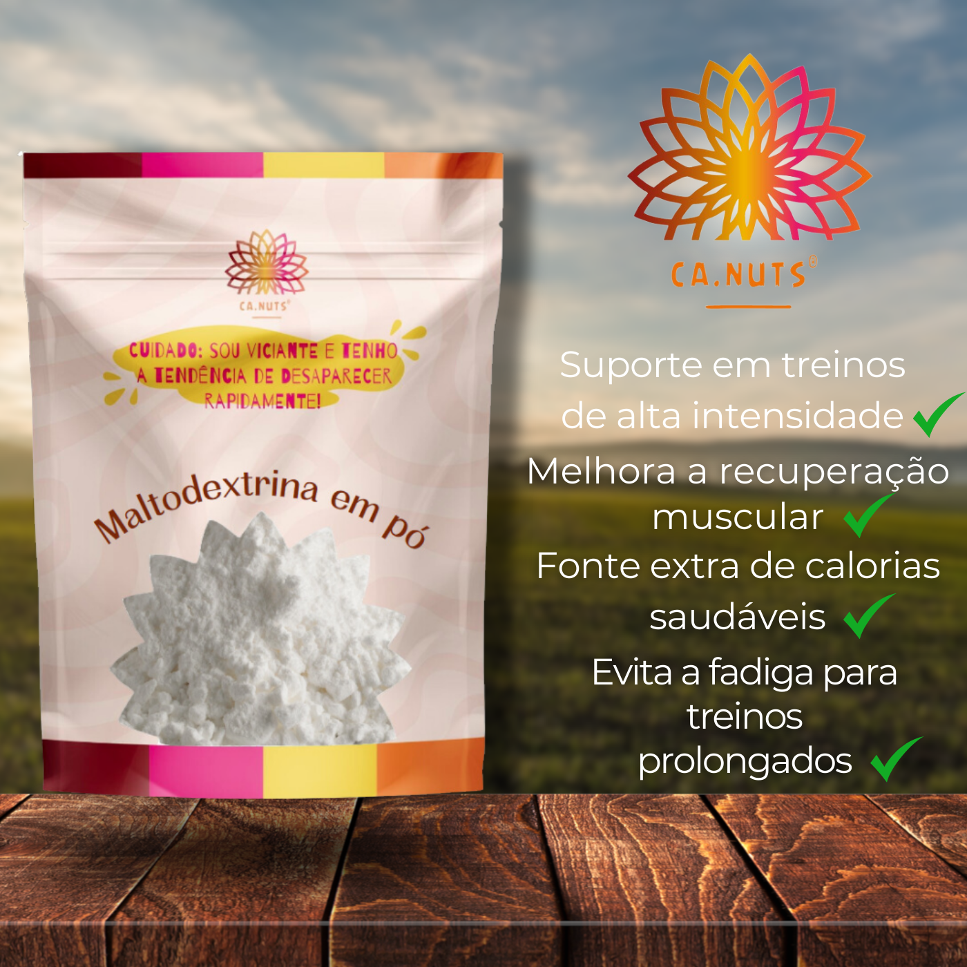 Maltodextrina sem Sabor em Pó Premium Ca.Nuts | Energia suplementar Ca.Nuts