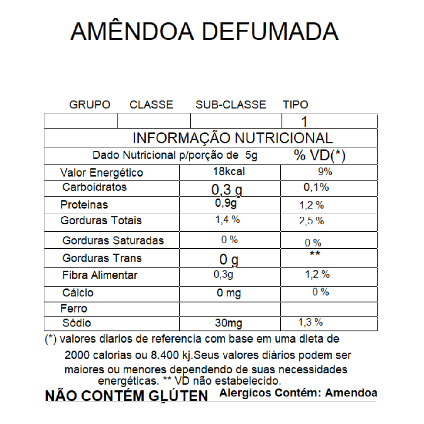 Amêndoa defumada sem casca crocante e salgada - Ca.Nuts - Ca.Nuts