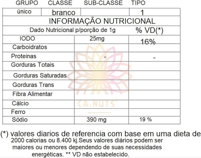 Sal marinho premium - Ca.Nuts