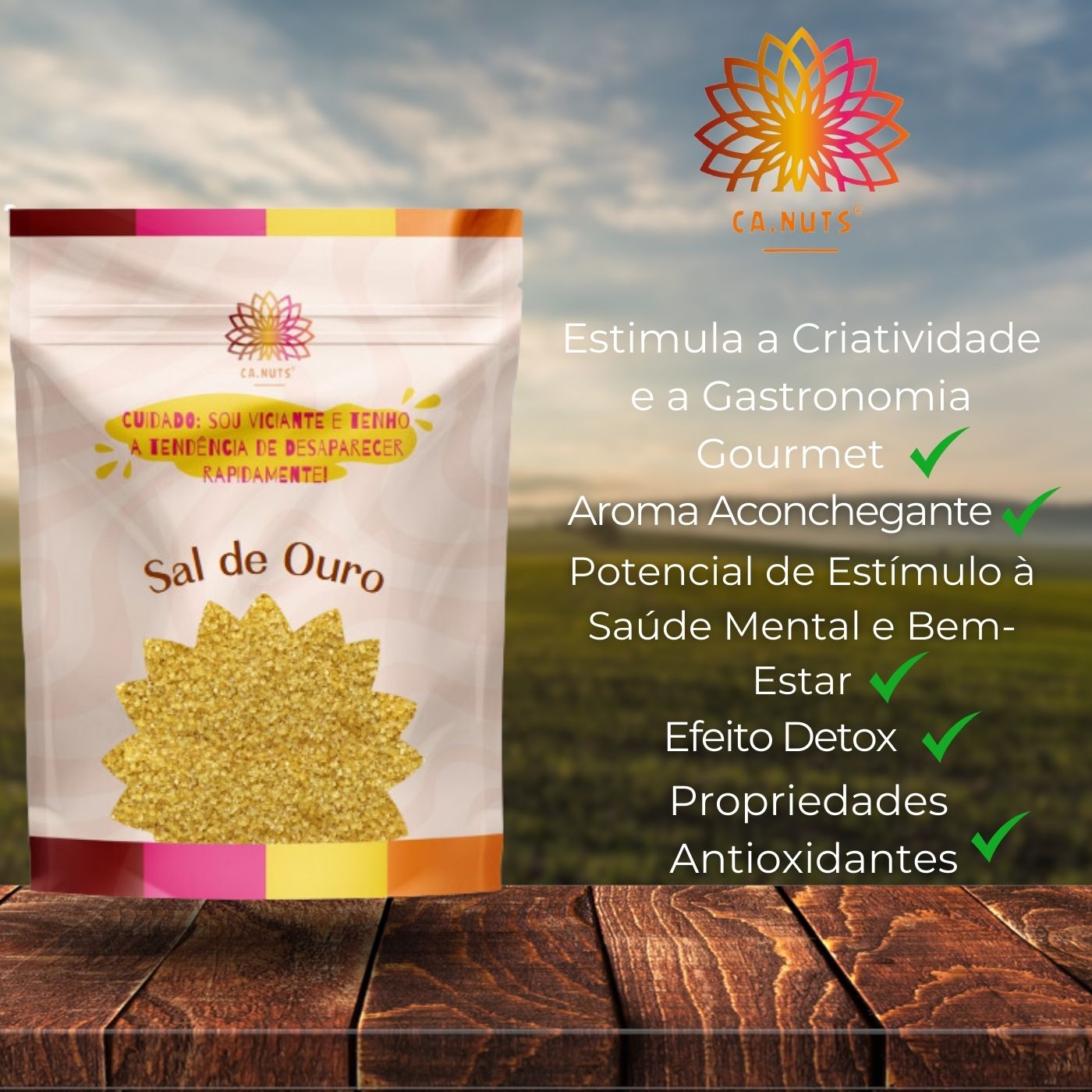 Sal de Ouro Premium | Especiarias Marca Ca.Nuts