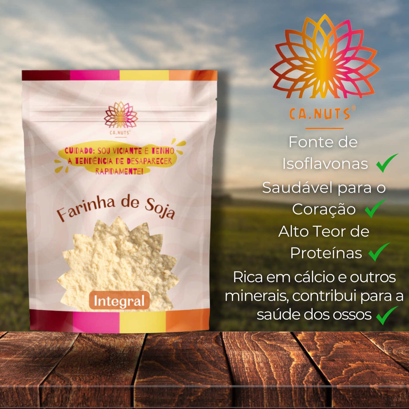 Farinha de Soja Integral Premium Ca.Nuts