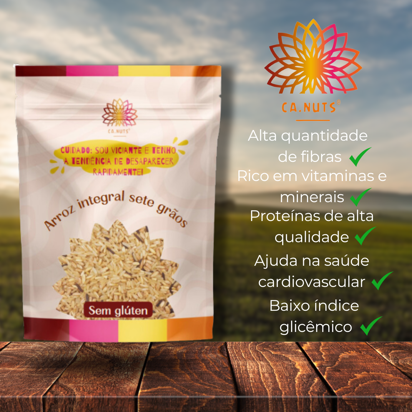 Arroz Integral Sete Grãos Premium Ca.Nuts