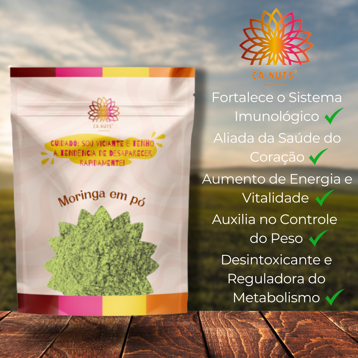 Moringa em Pó Premium Ca.Nuts