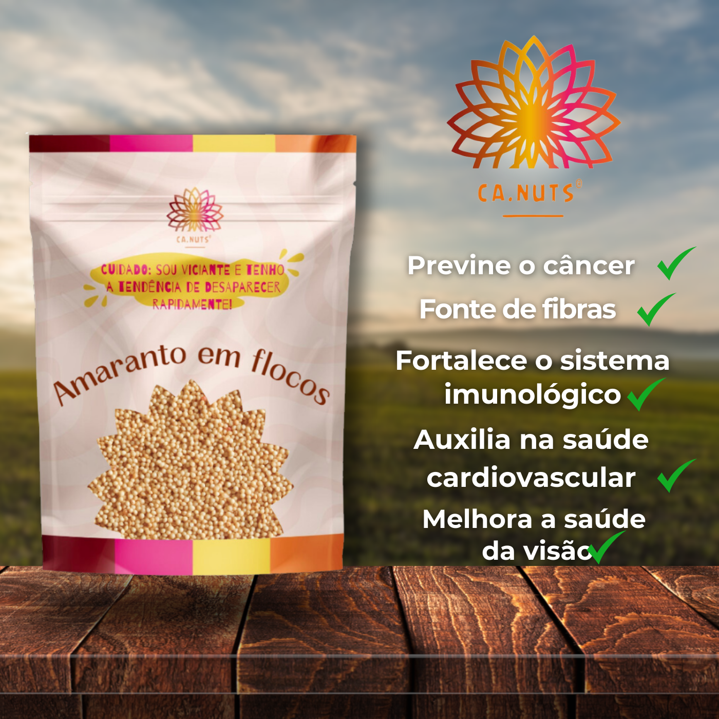 Amaranto em Flocos Natural Premium Ca.Nuts