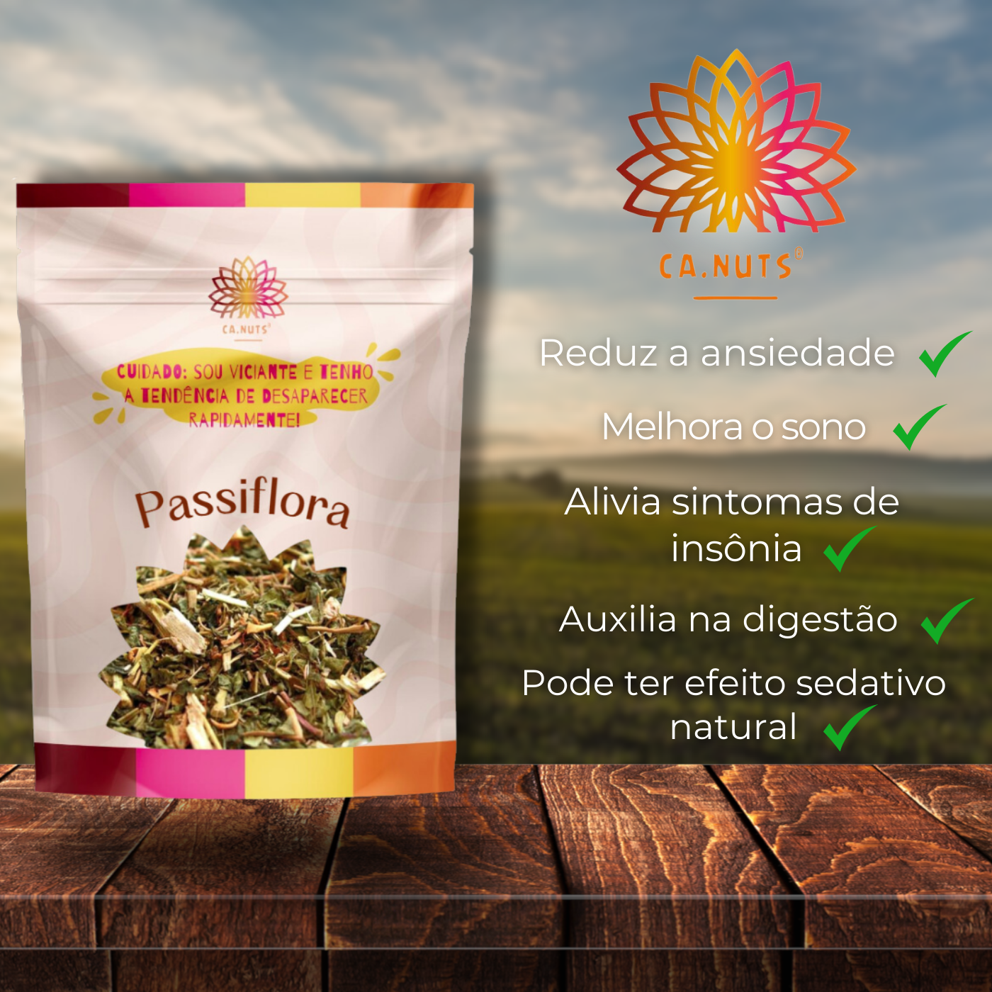 Chá de Passiflora Premium Ca.Nuts