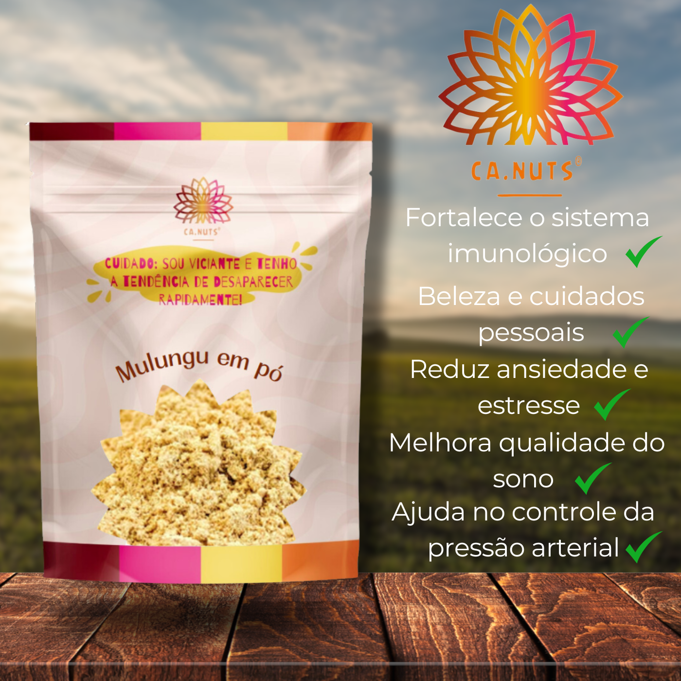 Mulungu em Pó Ca.Nuts Linha Premium de Chás