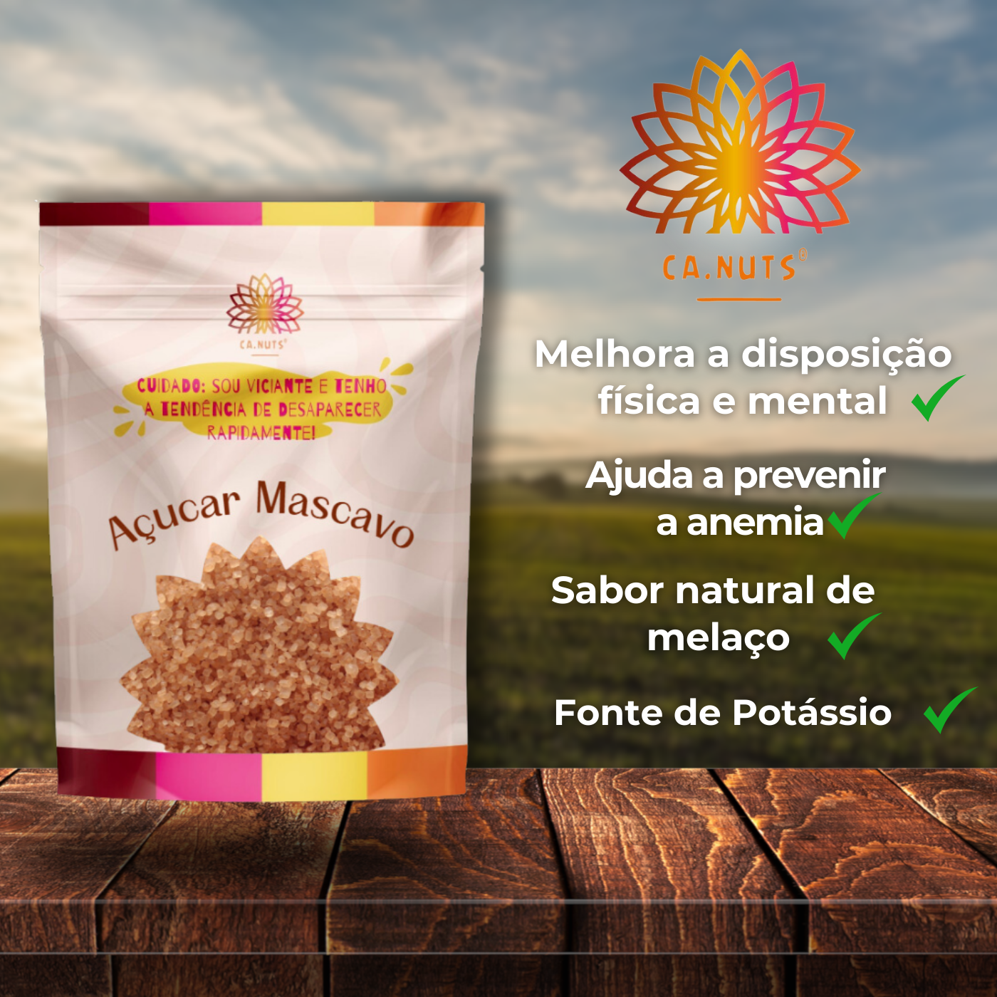 Açúcar Mascavo Premium Ca.Nuts