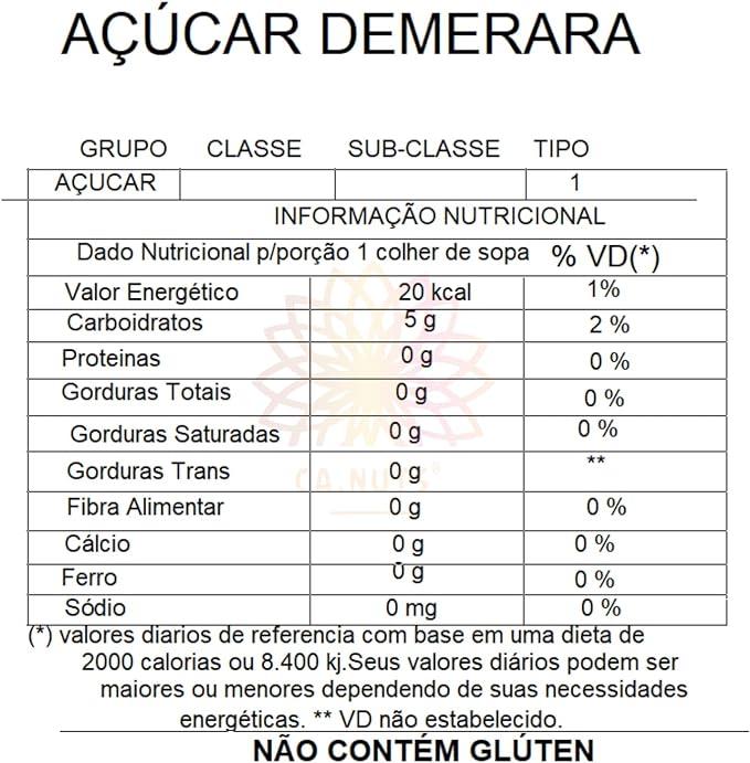 Açúcar demerara premium | Marca Ca.Nuts - Ca.Nuts