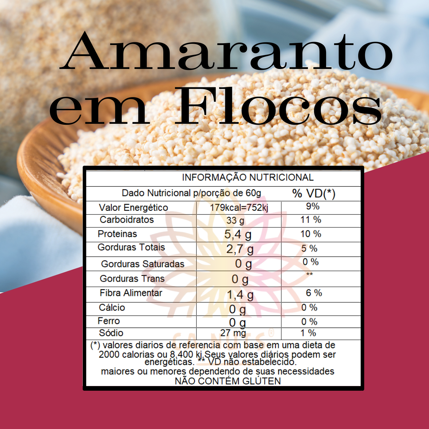 Amaranto em Flocos Natural Premium Ca.Nuts