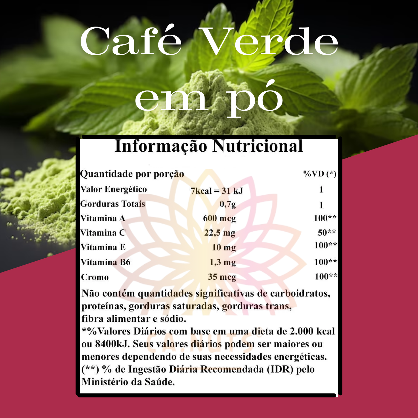 Café Verde em Pó Ca.Nuts Premium – Energia Natural e Vitalidade Diária