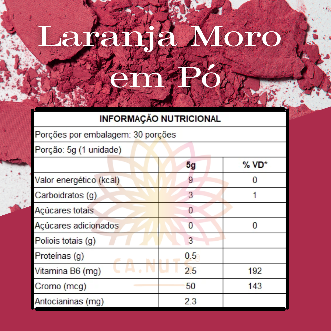 Laranja Moro em Pó Ca.Nuts Premium | Morosil Premium Ca.Nuts