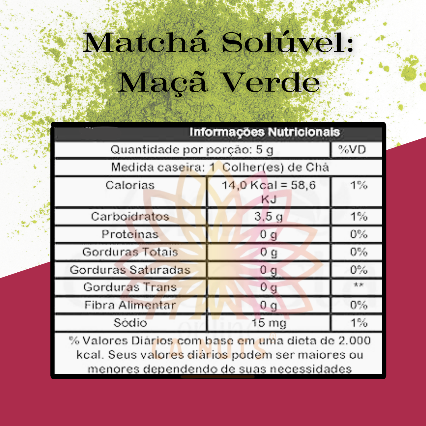 Matcha Maçã Verde Premium Ca.Nuts