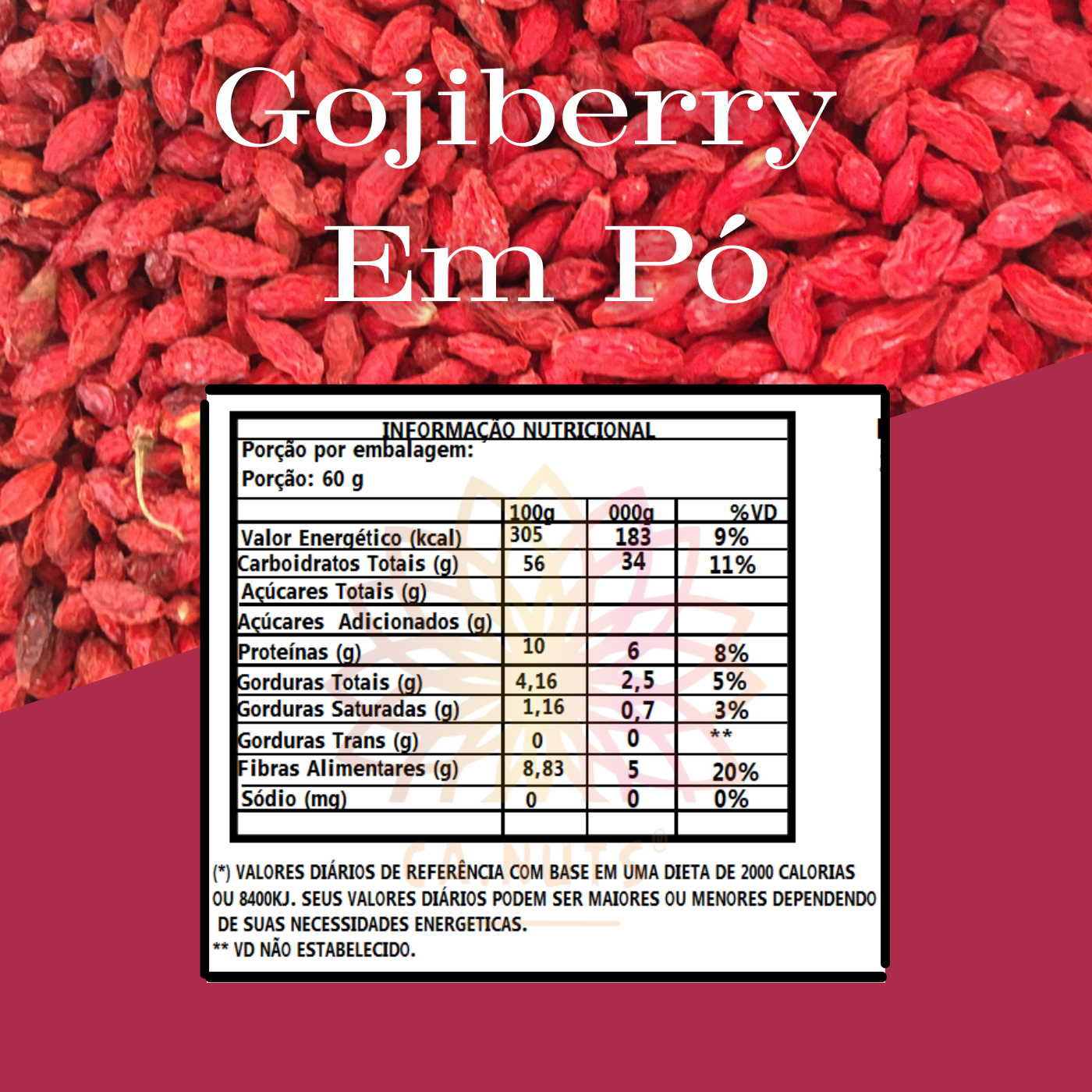 Goji Berry em Pó Premium Ca.Nuts