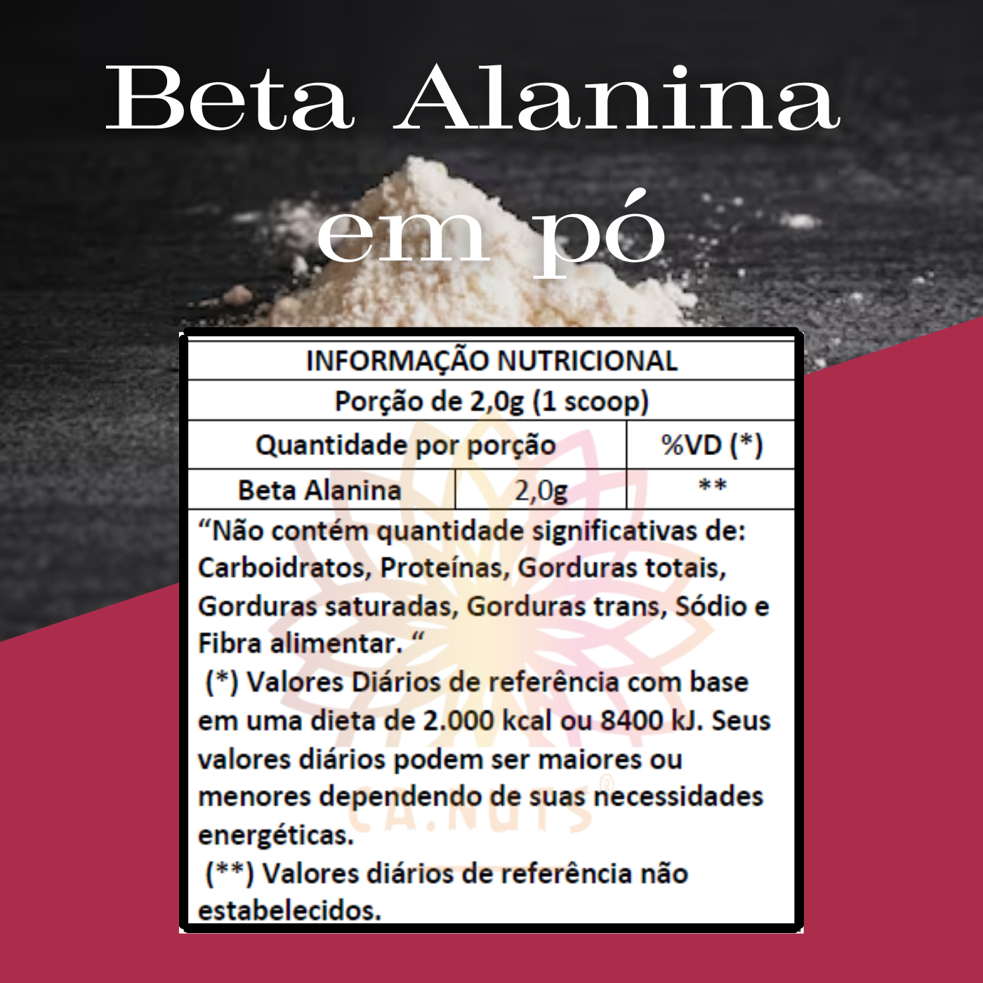 Beta-Alanina em Pó Ca.Nuts Premium – Potencialize sua Performance e Conquiste a Hipertrofia