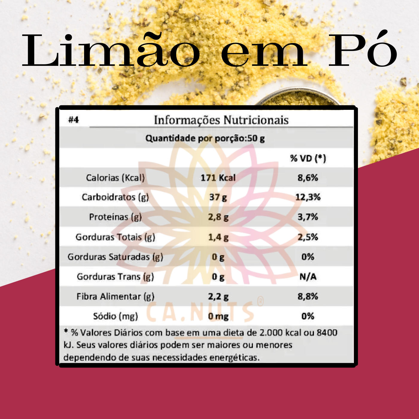 Limão em Pó Premium Ca.Nuts