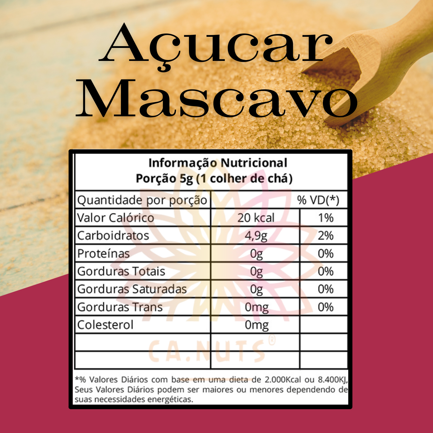 Açúcar Mascavo Premium Ca.Nuts