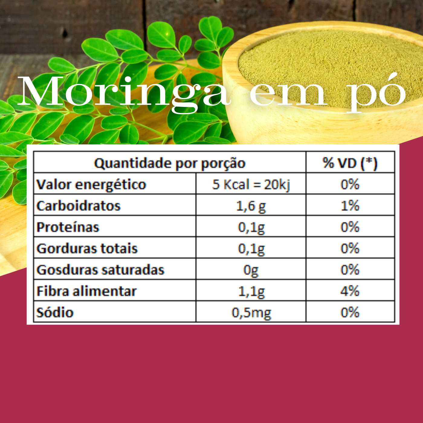 Moringa em Pó Premium Ca.Nuts